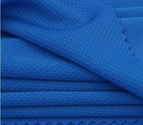 Tela respirable azul del punto de la circular, tela de malla del panal de la absorción de la humedad